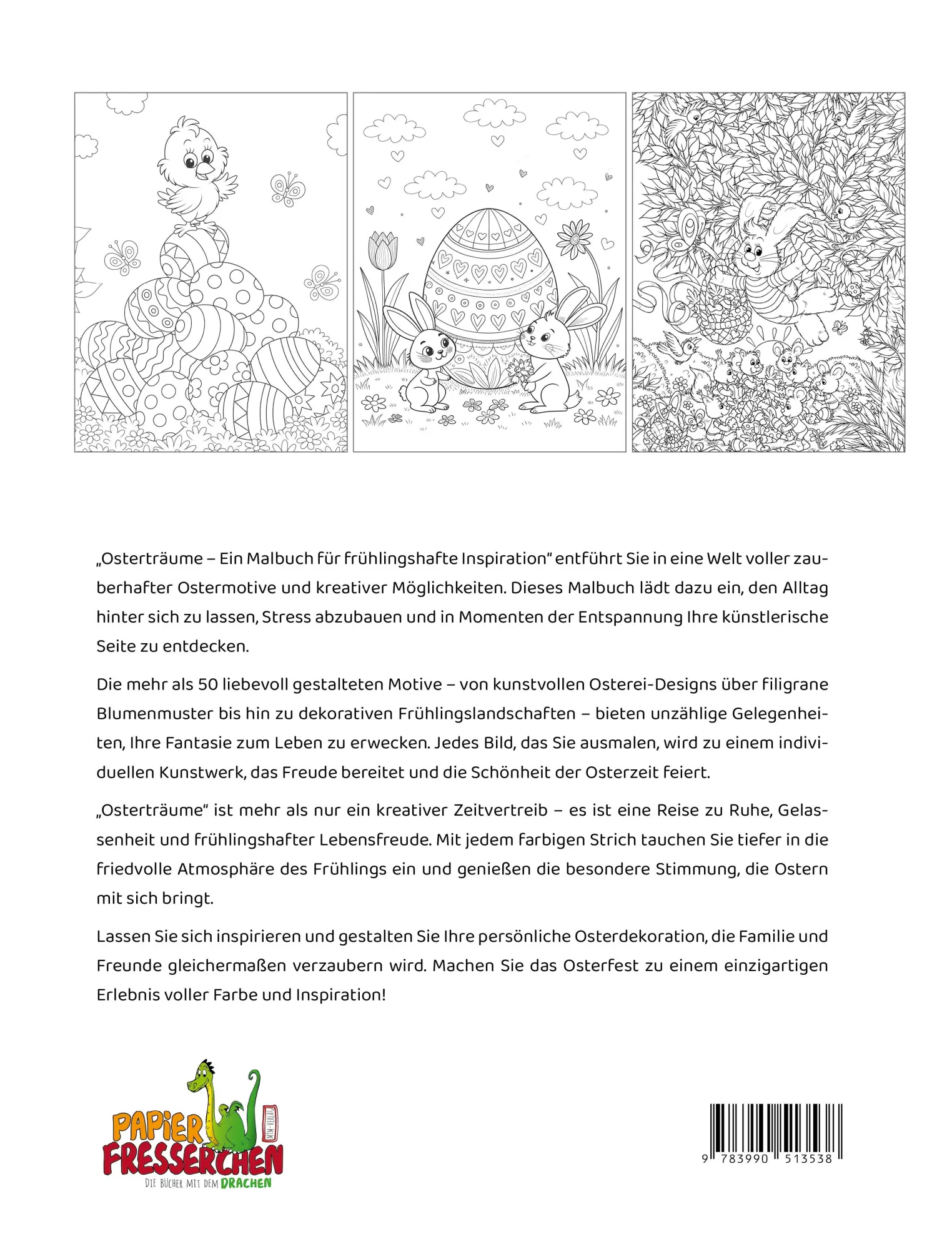 Rückseite: 9783990513538 | Osterträume - Ein Malbuch für frühlingshafte Inspiration | Holland