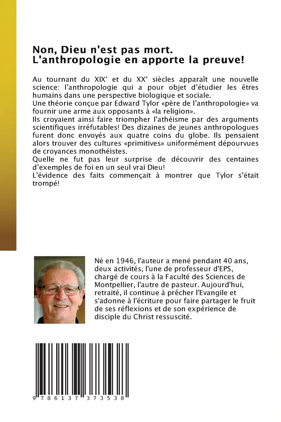 Rückseite: 9786137373538 | Non, Dieu n'est pas mort. L'anthropologie en apporte la preuve! | Buch
