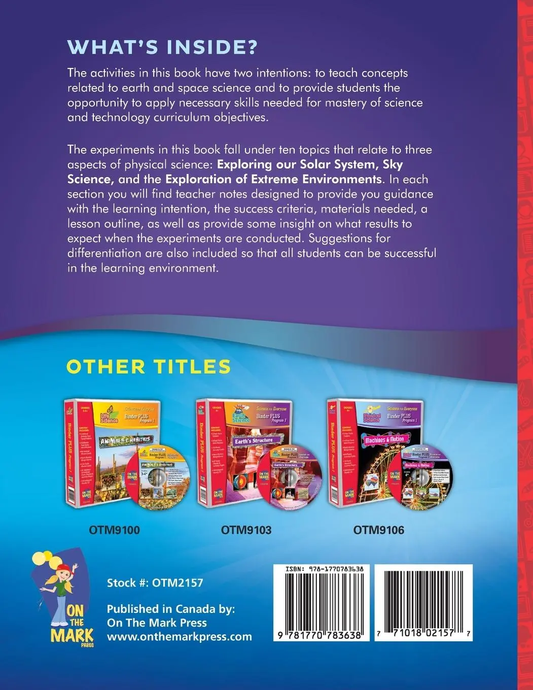 Rückseite: 9781770783638 | Our Solar System &amp; Technology in Space Grade 6 | Tracy Bellaire | Buch