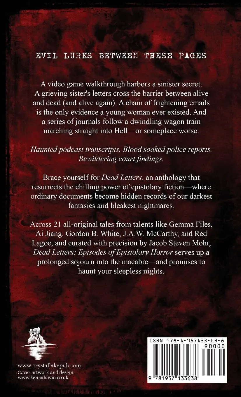 Rückseite: 9781957133638 | Dead Letters | Episodes of Epistolary Horror | Gemma Files (u. a.)