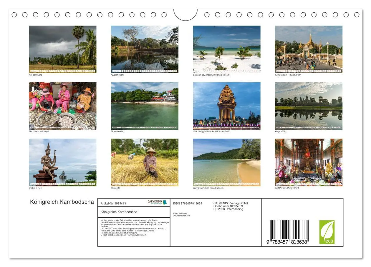 Bild: 9783457813638 | Königreich Kambodscha (Wandkalender 2026 DIN A4 quer), CALVENDO...