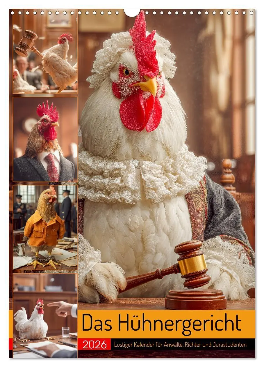 Cover: 9783516693638 | Das Hühnergericht - Lustiger Kalender für Anwälte, Richter und...