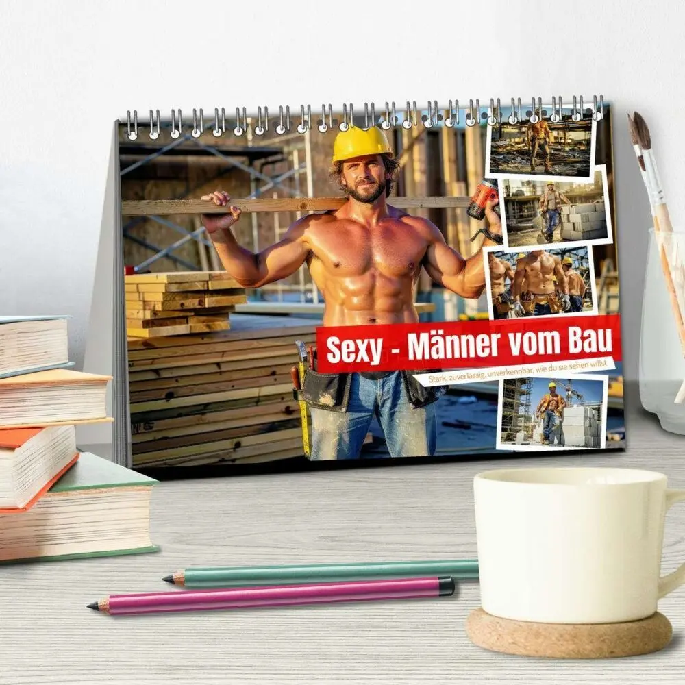 Bild: 9783516763638 | Sexy - Männer vom Bau (Tischkalender 2027 DIN A5 quer), CALVENDO...