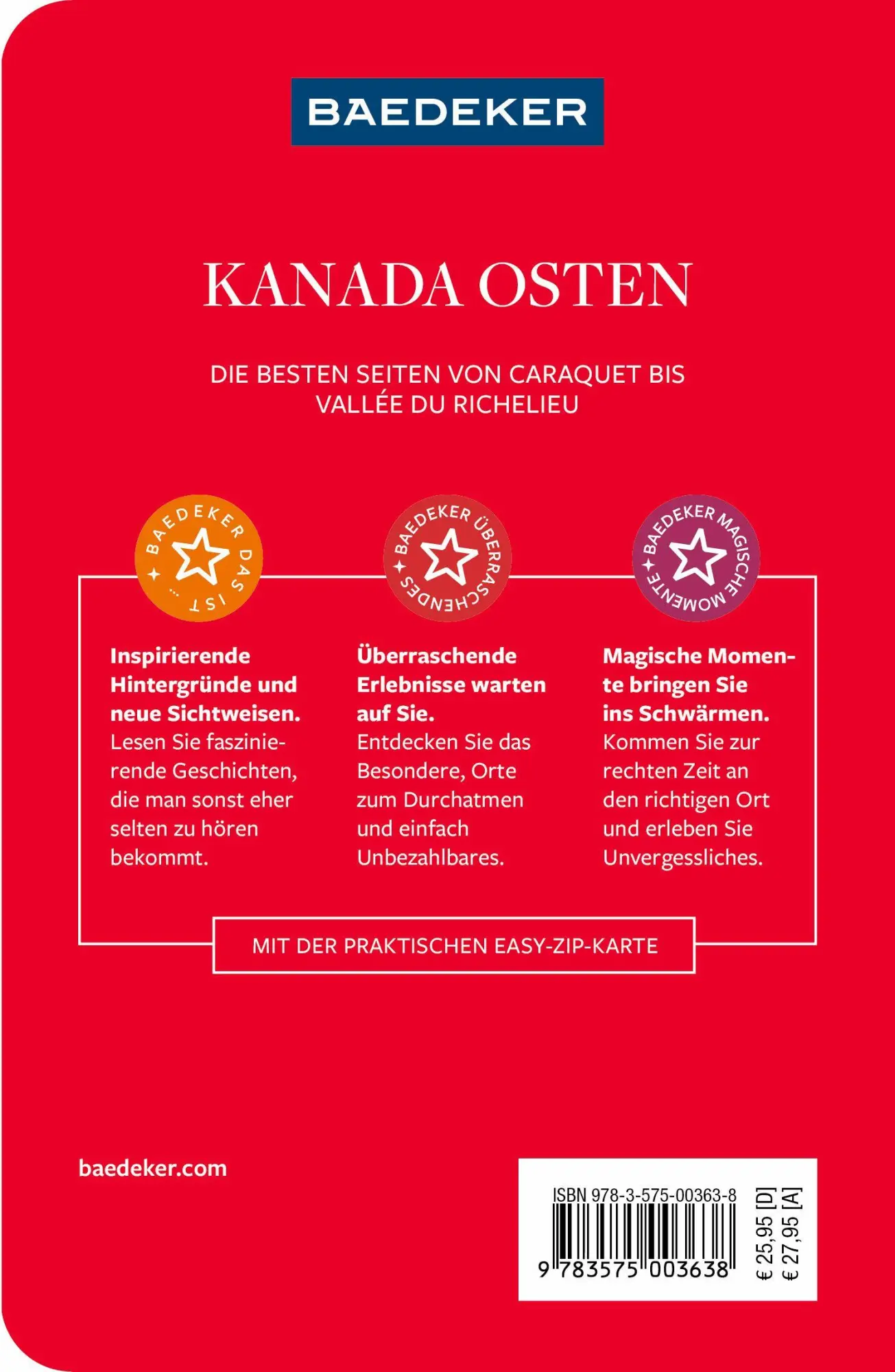 Bild: 9783575003638 | Baedeker Reiseführer Kanada Osten | mit praktischer Karte EASY ZIP