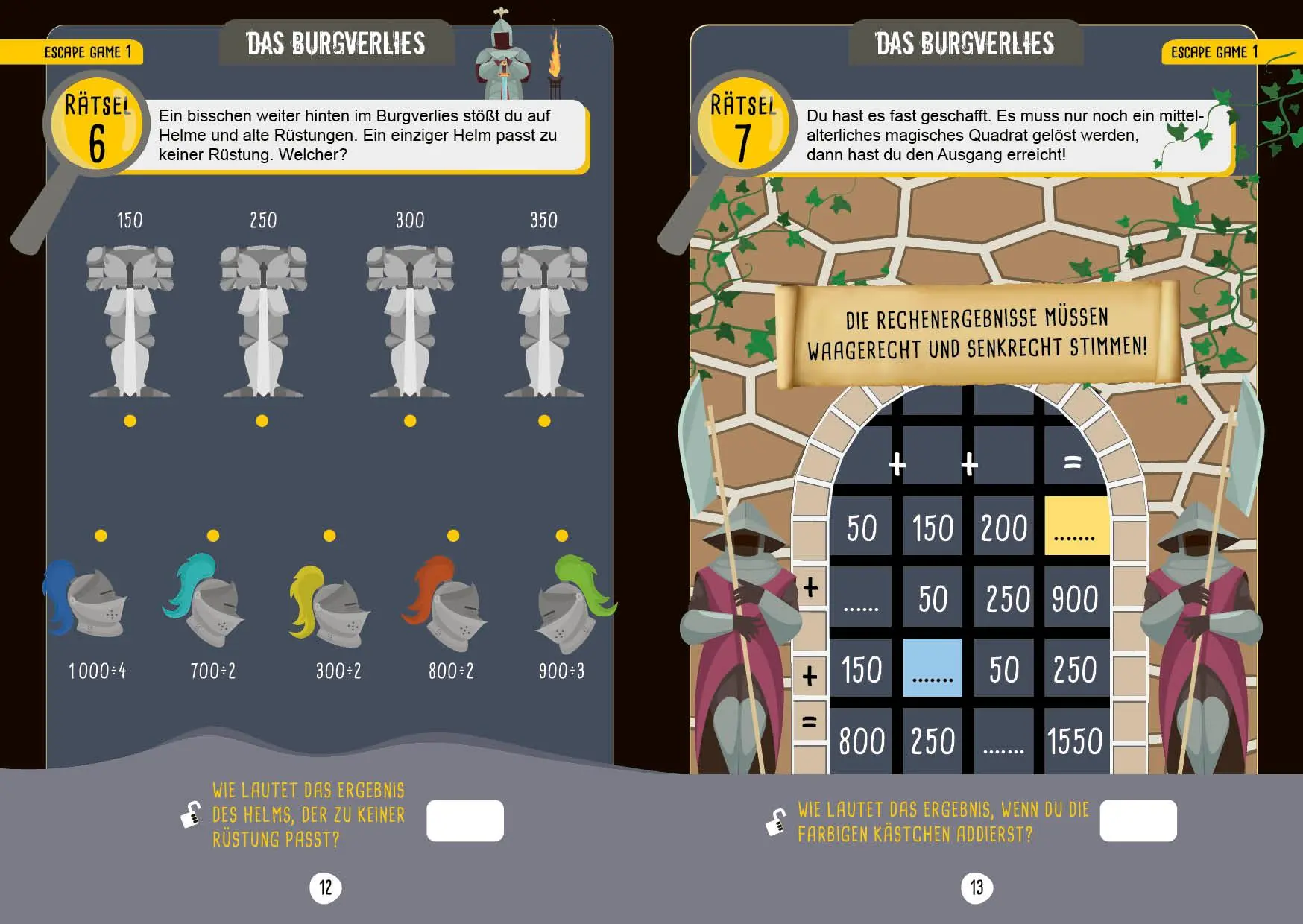 Bild: 9783745903638 | Escape Games Level 1 (rot) - Löse die Rätsel! - 10 Escape Games ab...