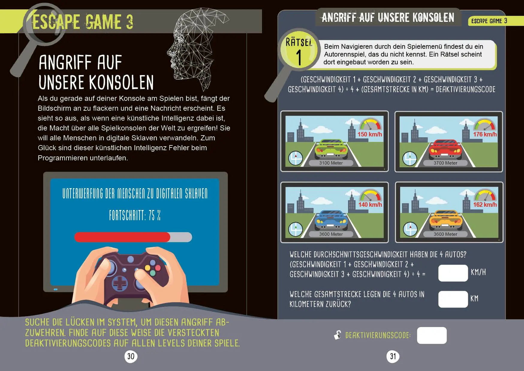 Bild: 9783745903638 | Escape Games Level 1 (rot) - Löse die Rätsel! - 10 Escape Games ab...