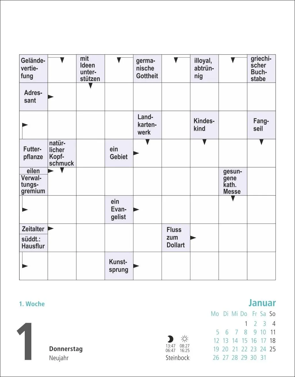 Bild: 9783756413638 | Stefan Heine Kreuzworträtsel Tagesabreißkalender 2026 | Stefan Heine