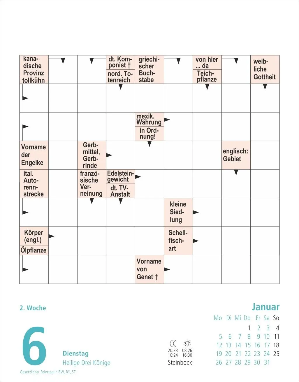 Bild: 9783756413638 | Stefan Heine Kreuzworträtsel Tagesabreißkalender 2026 | Stefan Heine