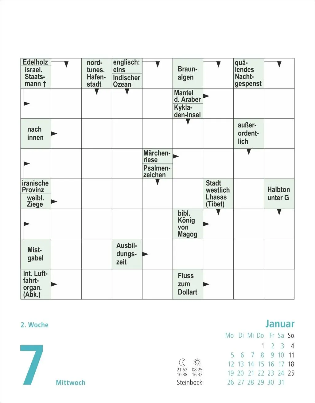 Bild: 9783756413638 | Stefan Heine Kreuzworträtsel Tagesabreißkalender 2026 | Stefan Heine