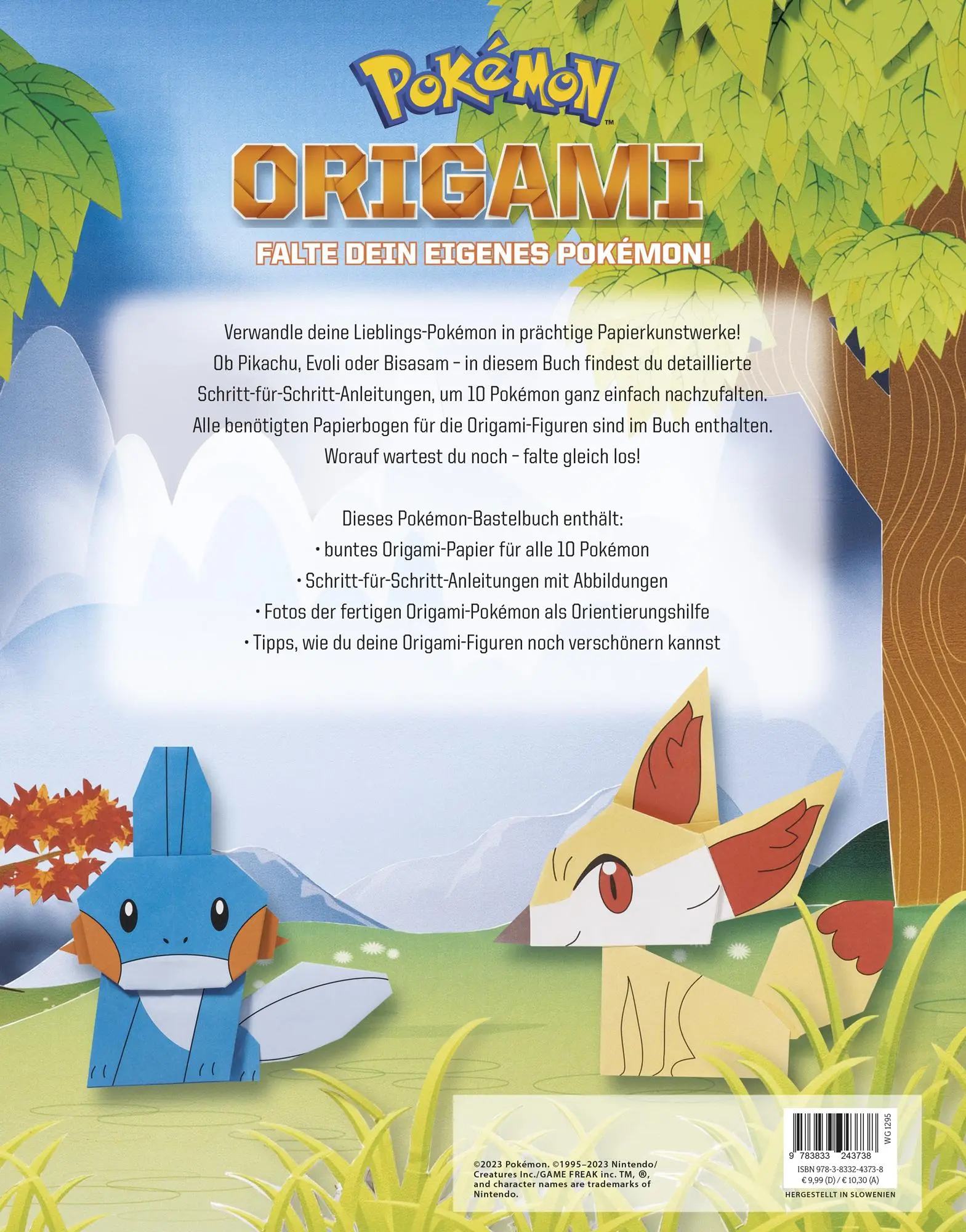 Rückseite: 9783833243738 | Pokémon: Origami - Falte Dein eigenes Pokémon | Pokémon | Taschenbuch