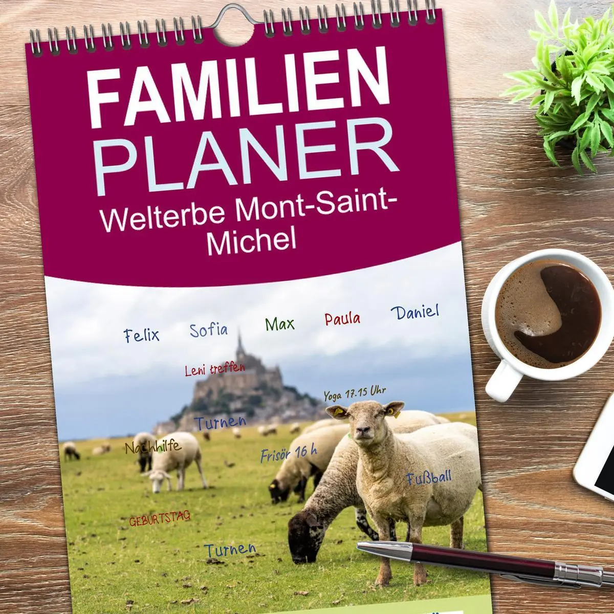 Bild: 9783516503838 | Familienplaner 2026 - Welterbe Mont-Saint-Michel mit 5 Spalten...