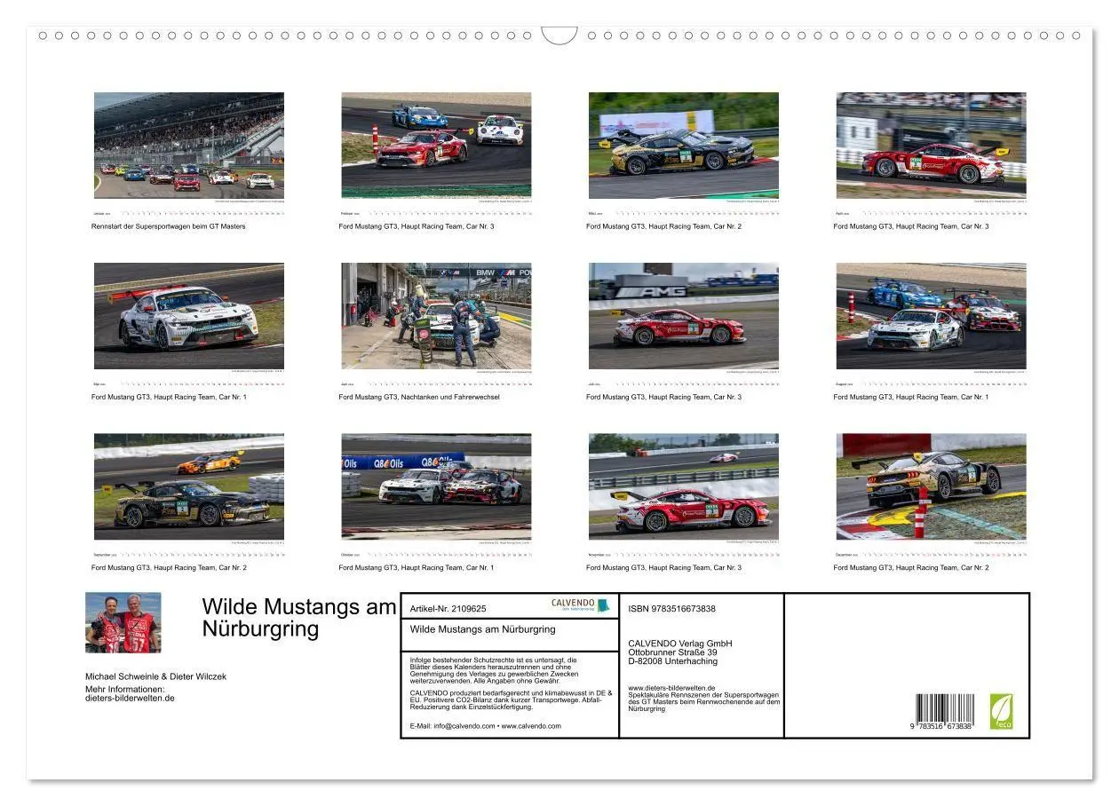 Bild: 9783516673838 | Wilde Mustangs am Nürburgring (Wandkalender 2026 DIN A2 quer),...