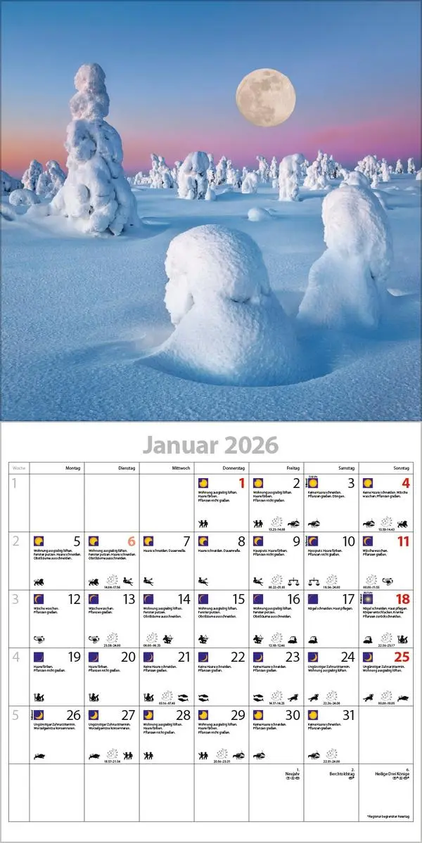 Bild: 9783731883838 | Der große Mondplaner 2026 | Verlag Korsch | Kalender | 13 S. | Deutsch