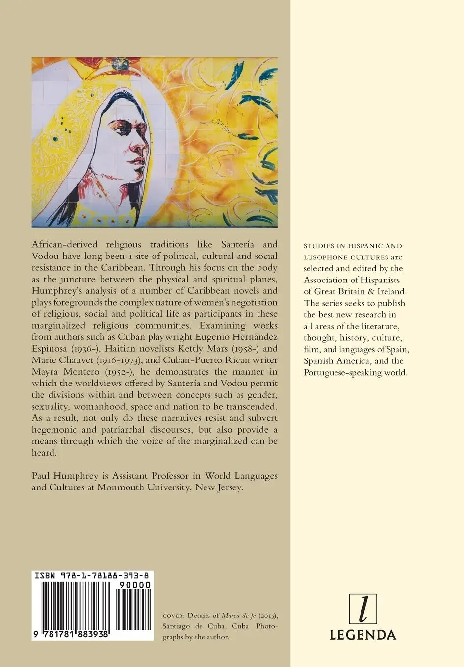 Rückseite: 9781781883938 | Santería, Vodou and Resistance in Caribbean Literature | Paul Humphrey