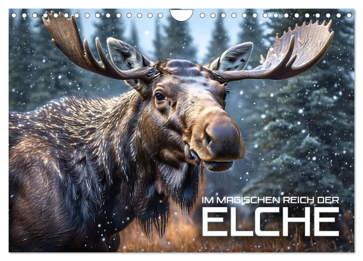 Cover: 9783457333938 | Im magischen Reich der Elche (Wandkalender 2026 DIN A4 quer),...