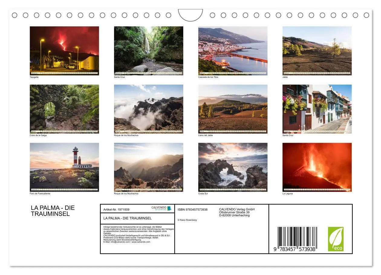 Bild: 9783457573938 | LA PALMA - DIE TRAUMINSEL (Wandkalender 2026 DIN A4 quer), CALVENDO...