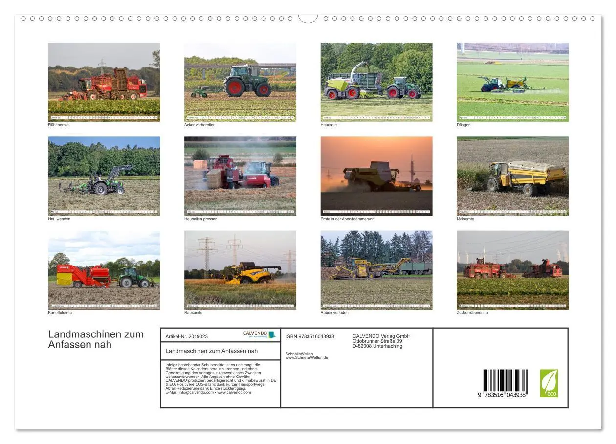 Bild: 9783516043938 | Landmaschinen zum Anfassen nah (hochwertiger Premium Wandkalender...