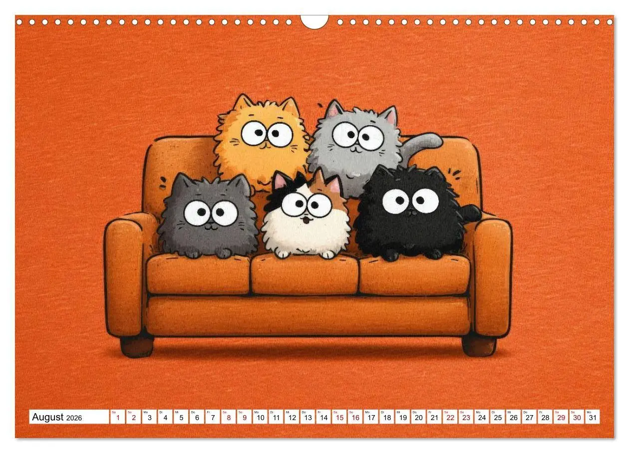 Bild: 9783516733938 | Gute Laune Katzen (Wandkalender 2026 DIN A3 quer), CALVENDO...
