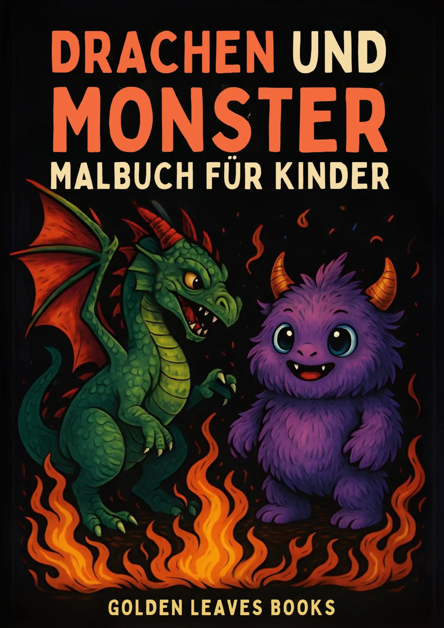 Cover: 9783691043938 | Drachen und Monster Malbuch für Kinder | Golden Leaves Books | Buch
