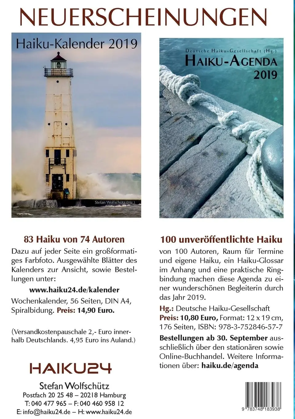 Rückseite: 9783748183938 | Sommergras | Vierteljahreszeitschrift der Deutschen Haiku-Gesellschaft