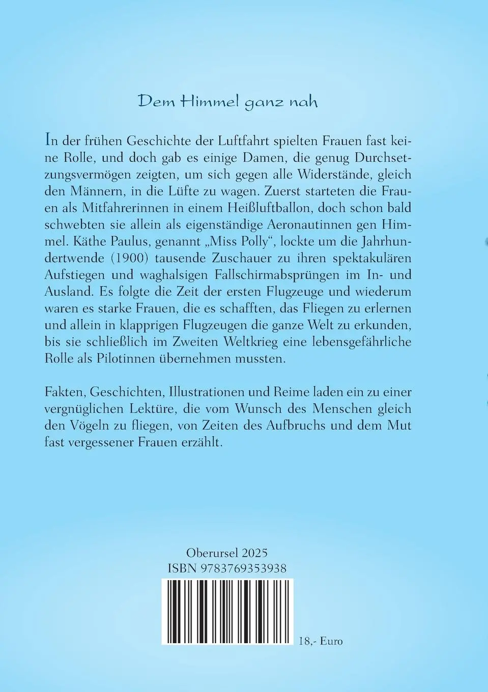 Rückseite: 9783769353938 | Himmelwärts | Himmelsstürmer und Schwestern des Ikarus | Döringer