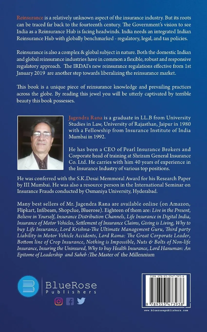 Rückseite: 9789353473938 | REINSURANCE SIMPLIFIED | Jagendra Rana | Taschenbuch | Englisch | 2019