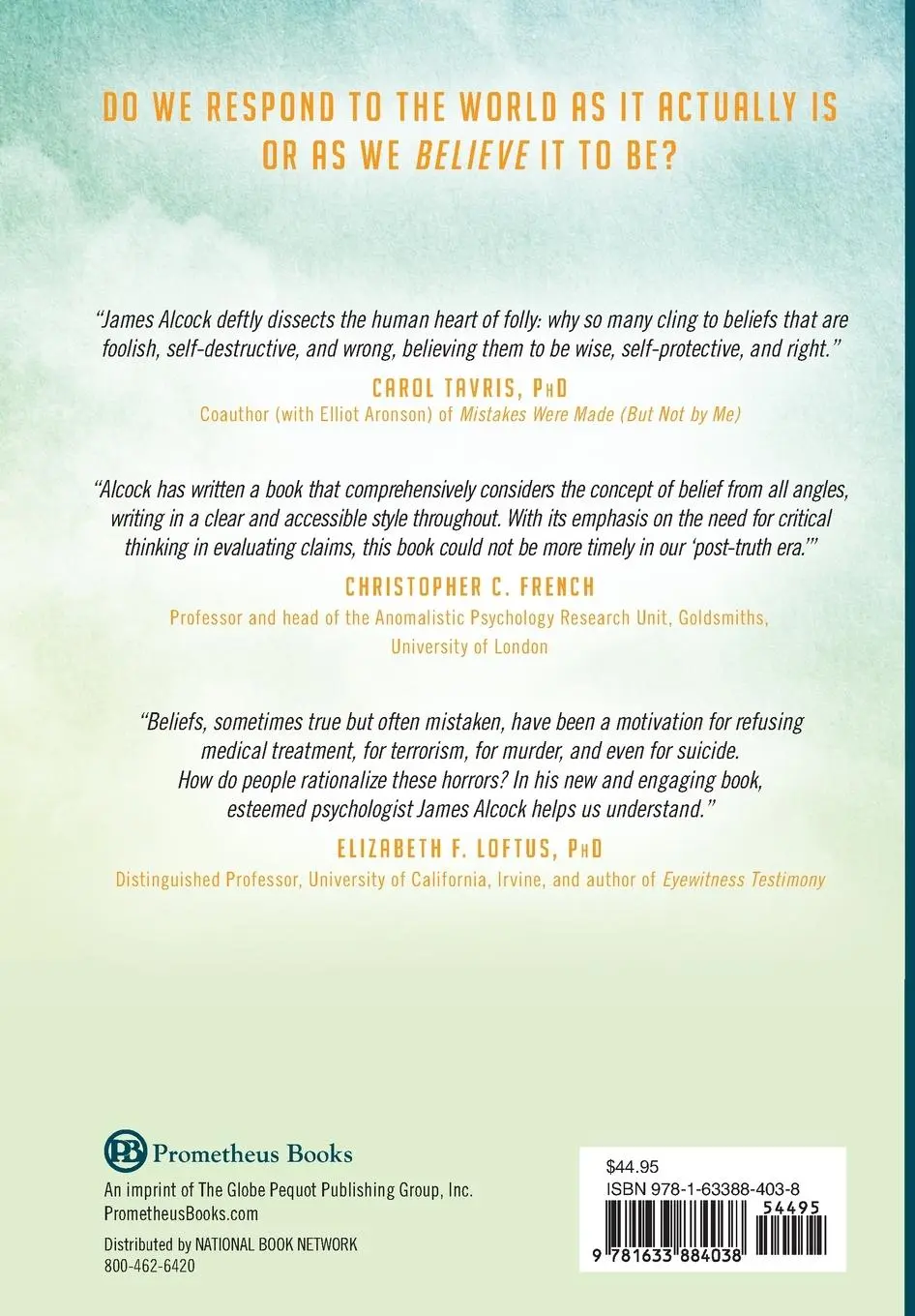 Rückseite: 9781633884038 | Belief | James E Alcock | Buch | Englisch | 2018 | EAN 9781633884038