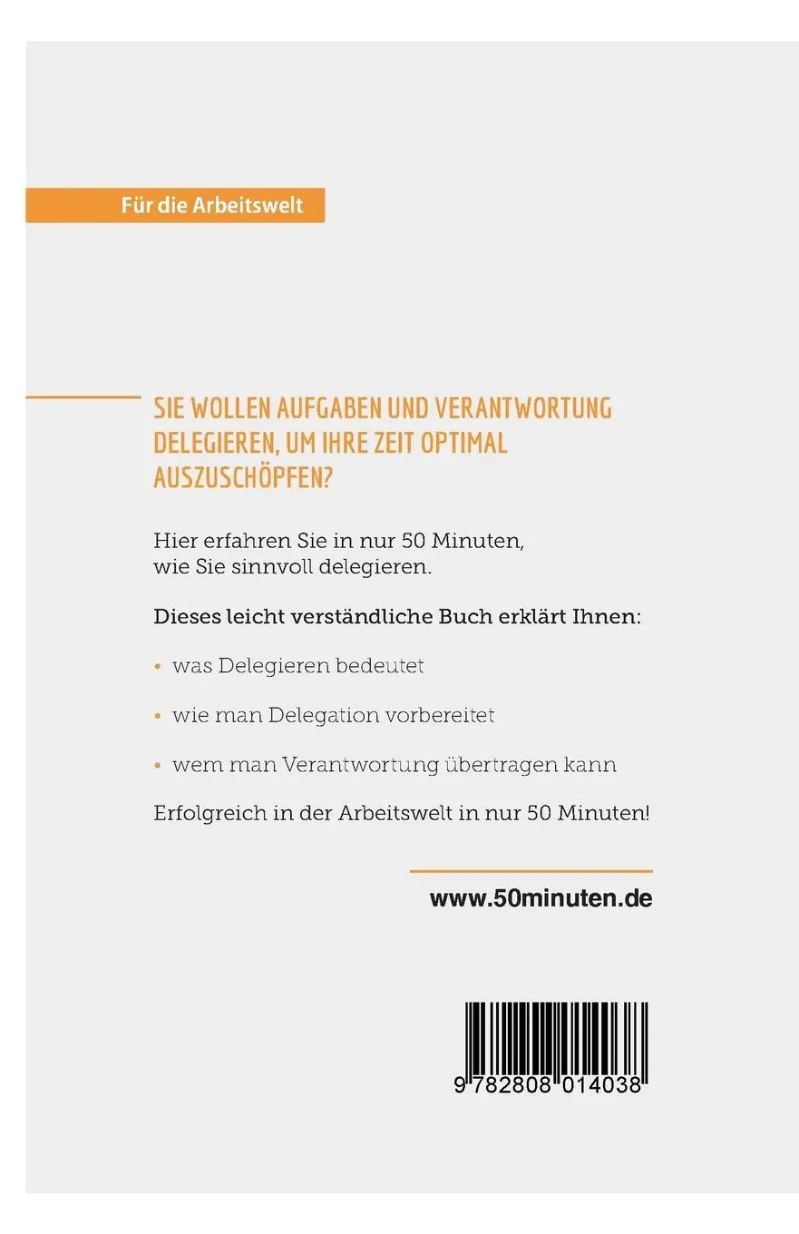 Rückseite: 9782808014038 | Cleveres Delegieren | Methoden zum zeitsparenden Delegieren | Buch