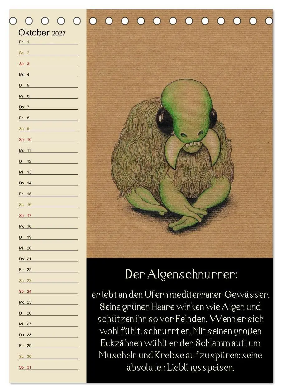 Bild: 9783594154038 | Fabelhafte Wesen / Geburtstagskalender (Tischkalender 2027 DIN A5...