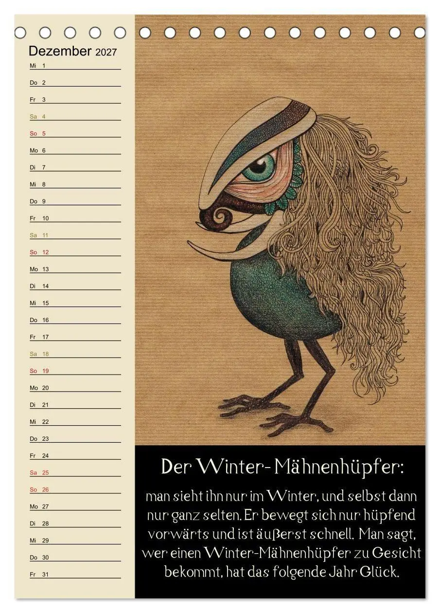 Bild: 9783594154038 | Fabelhafte Wesen / Geburtstagskalender (Tischkalender 2027 DIN A5...