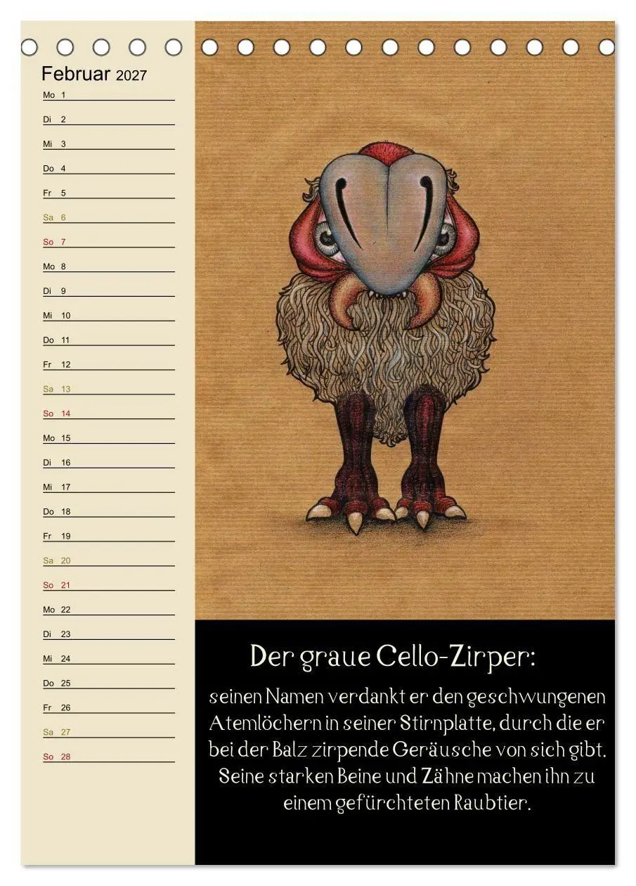 Bild: 9783594154038 | Fabelhafte Wesen / Geburtstagskalender (Tischkalender 2027 DIN A5...