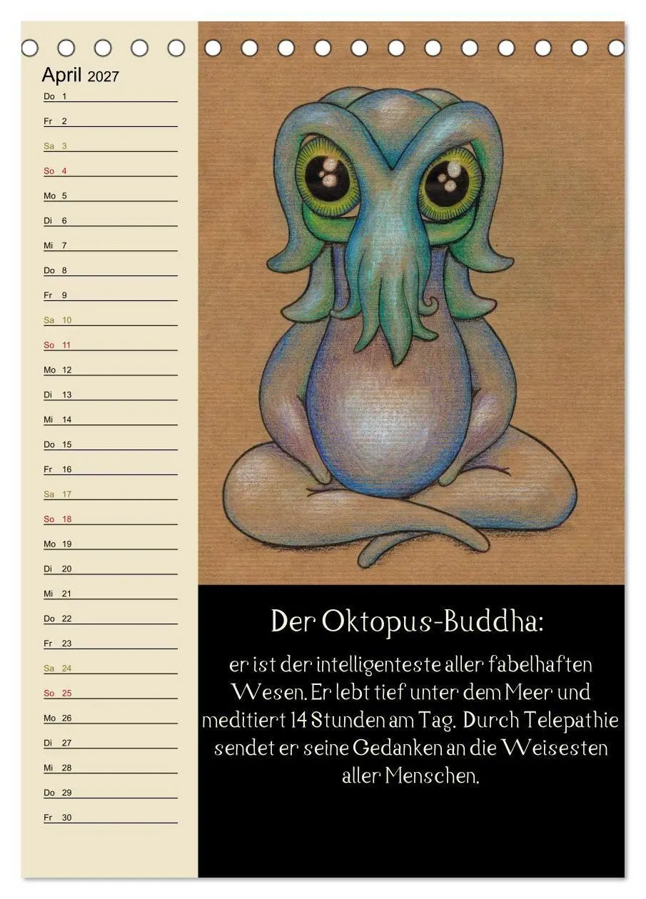 Bild: 9783594154038 | Fabelhafte Wesen / Geburtstagskalender (Tischkalender 2027 DIN A5...