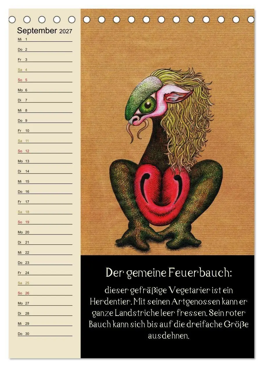 Bild: 9783594154038 | Fabelhafte Wesen / Geburtstagskalender (Tischkalender 2027 DIN A5...