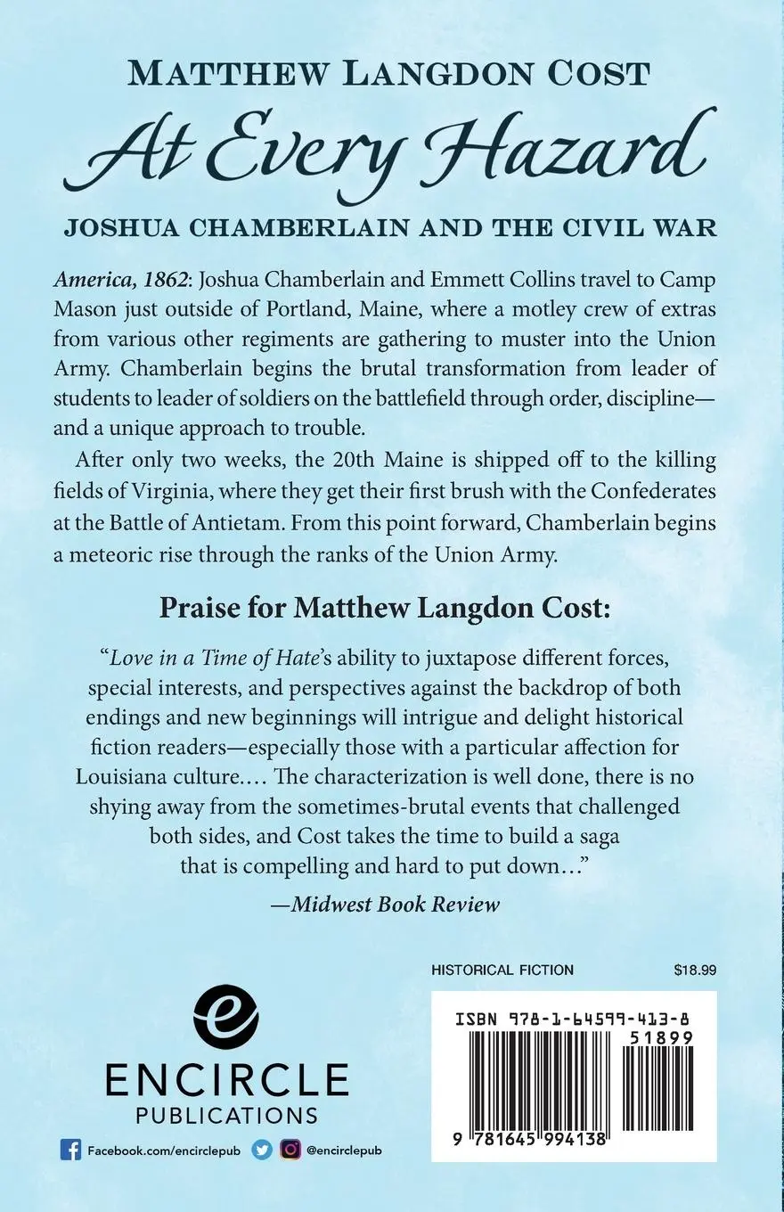 Rückseite: 9781645994138 | At Every Hazard | Joshua Chamberlain and the Civil War | Cost | Buch