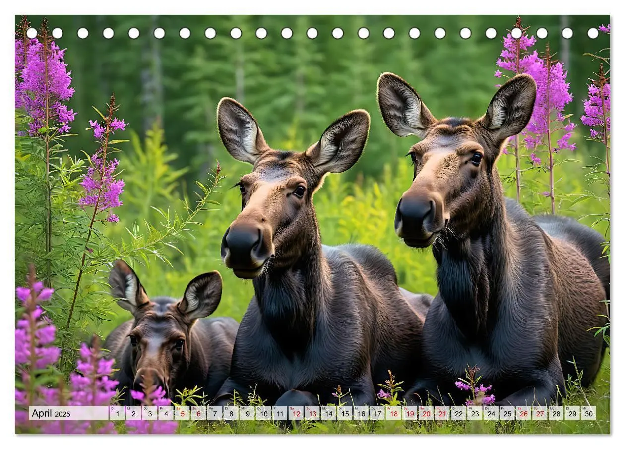 Bild: 9783435054138 | Im magischen Reich der Elche (Tischkalender 2025 DIN A5 quer),...