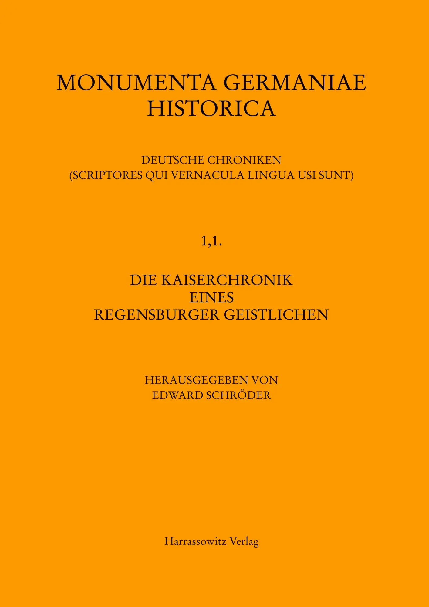 Cover: 9783447174138 | Deutsche Kaiserchronik | Edward Schr¿der | Buch | 450 S. | Deutsch
