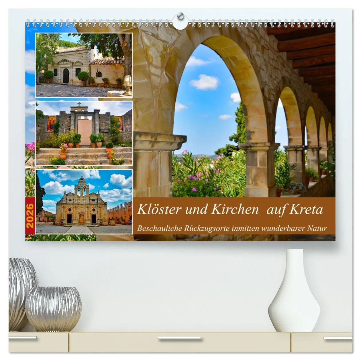 Cover: 9783457384138 | Klöster und Kirchen auf Kreta (hochwertiger Premium Wandkalender...