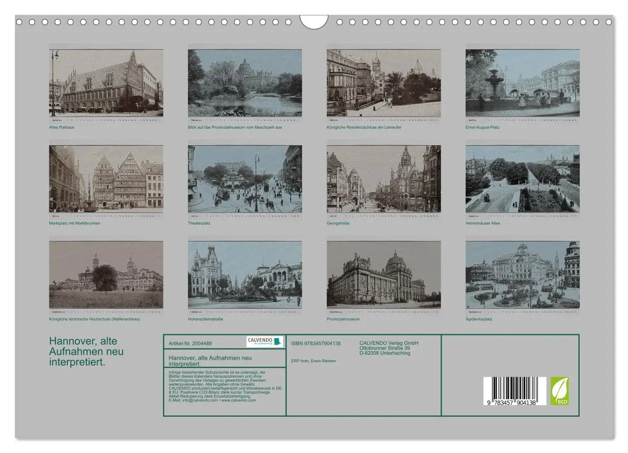 Bild: 9783457904138 | Hannover, alte Aufnahmen neu interpretiert. (Wandkalender 2026 DIN...