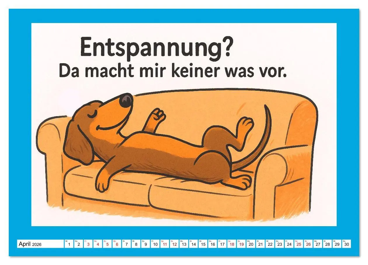 Bild: 9783516614138 | Fehlerfrei. Dackel eben. (hochwertiger Premium Wandkalender 2026...