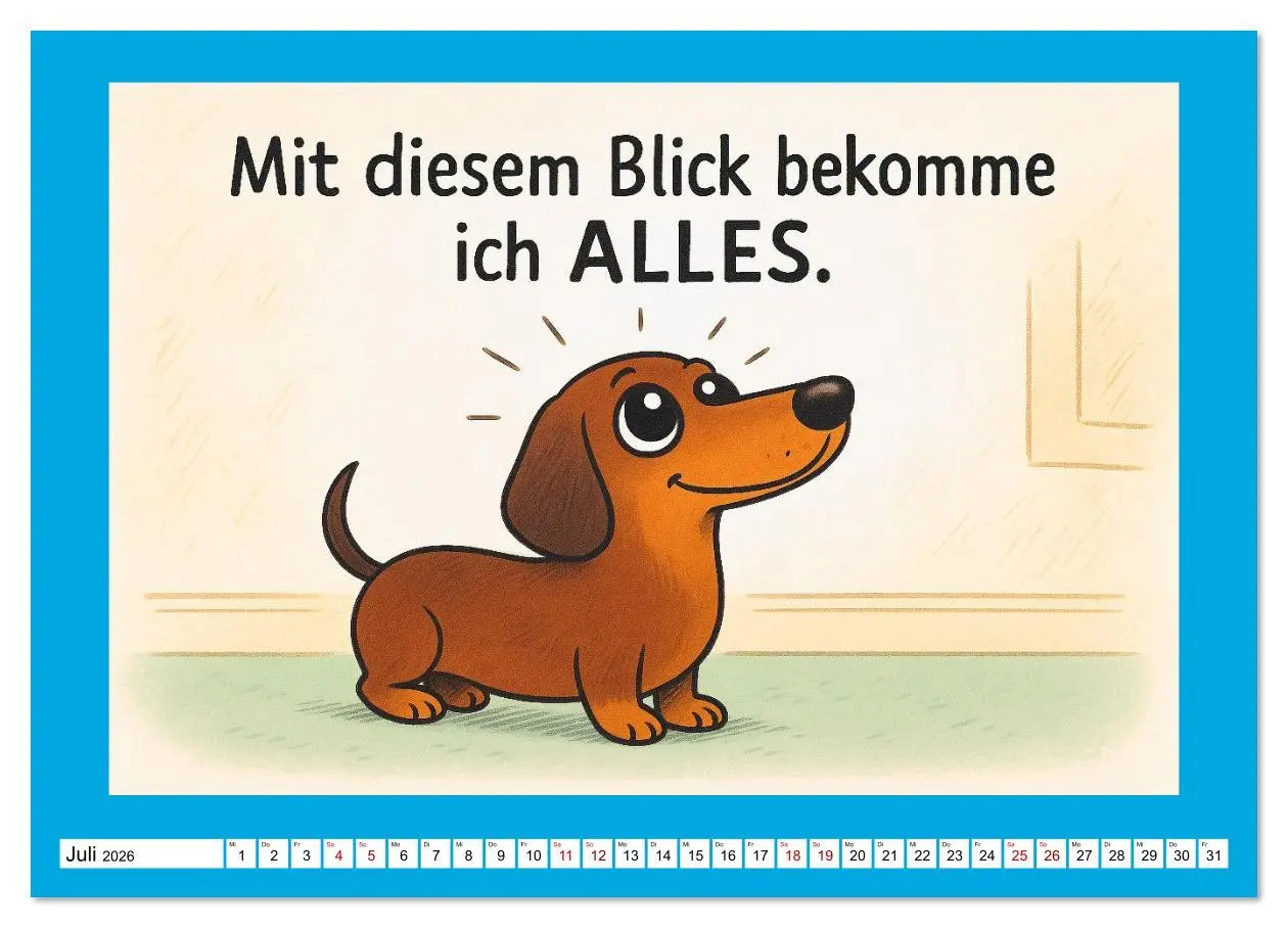 Bild: 9783516614138 | Fehlerfrei. Dackel eben. (hochwertiger Premium Wandkalender 2026...
