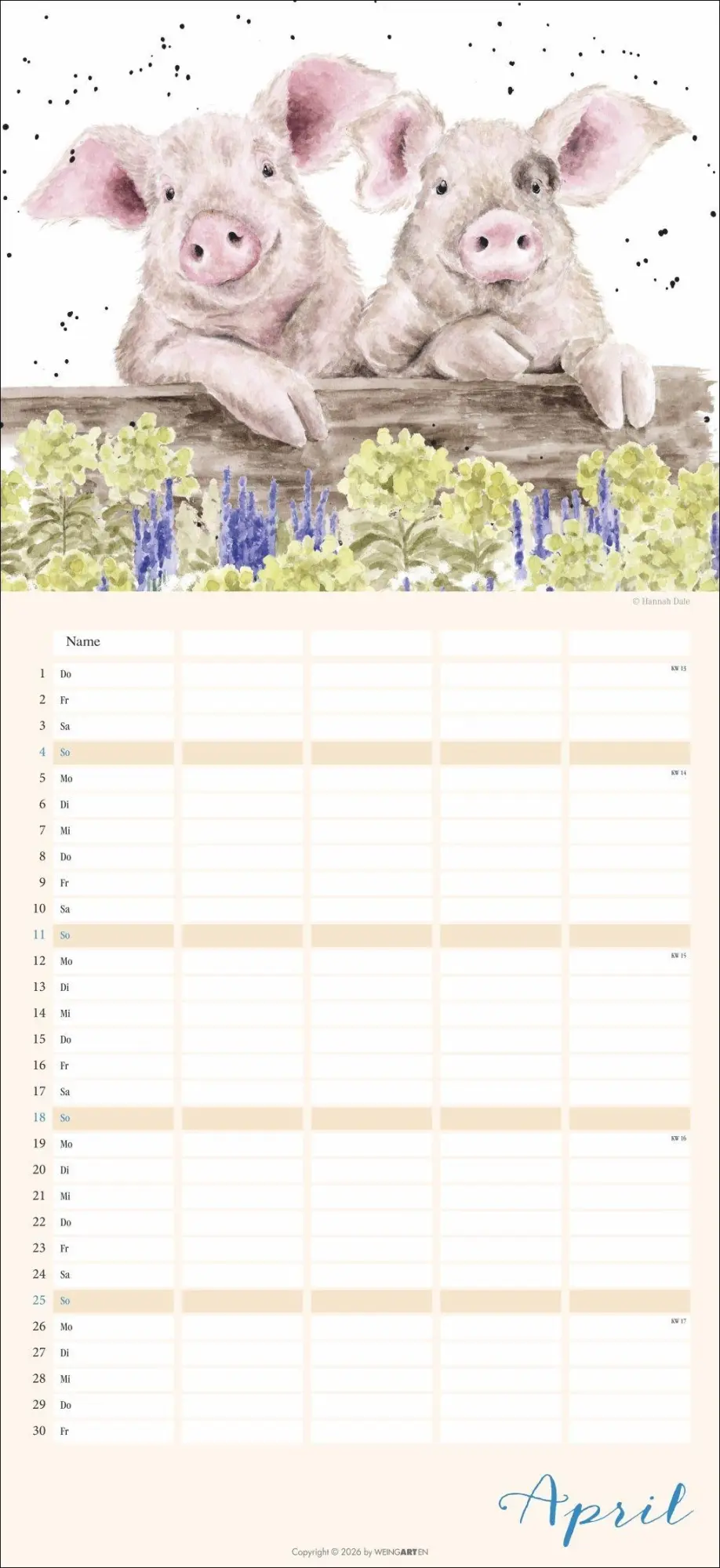Bild: 9783839904138 | Happy Family Familienplaner 2027 | Hannah Dale | Kalender | 15 S.
