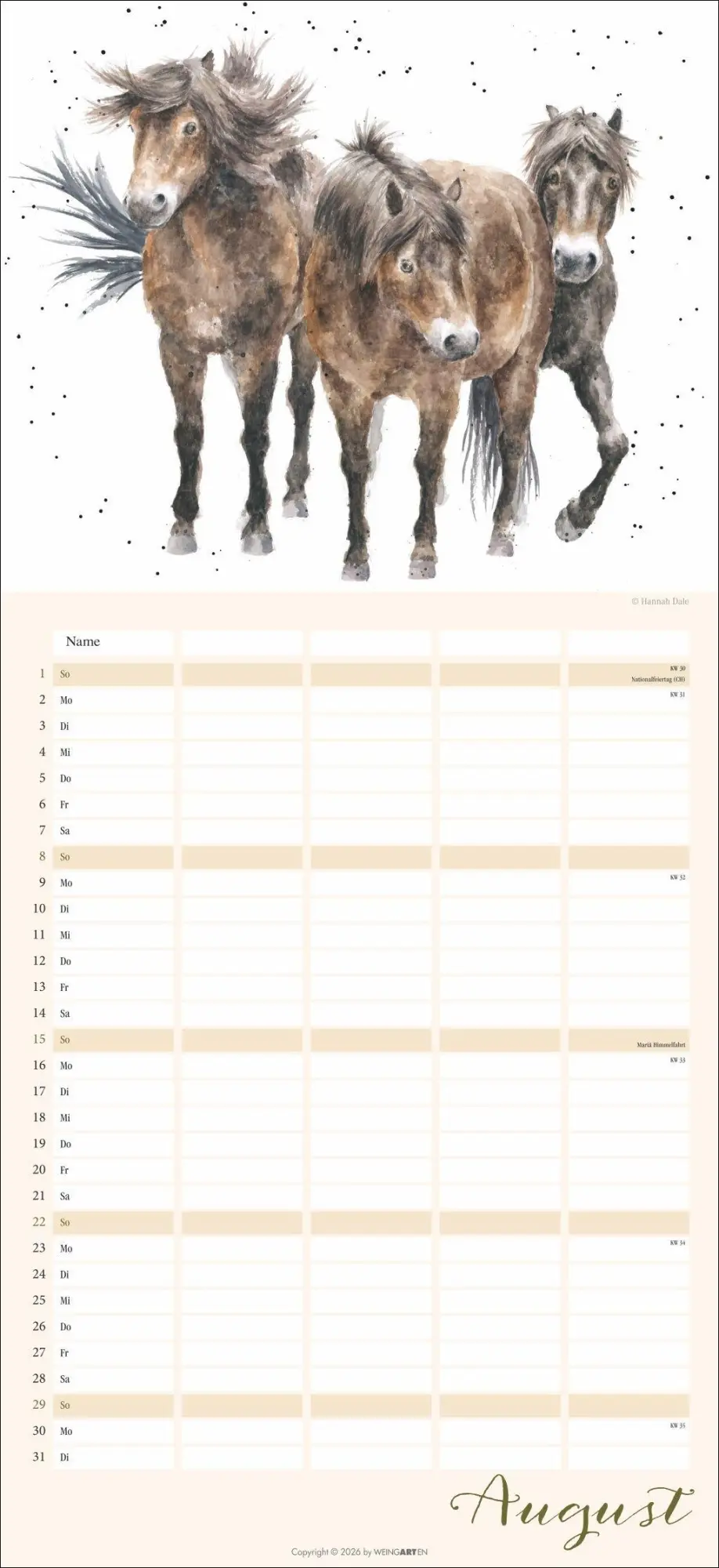 Bild: 9783839904138 | Happy Family Familienplaner 2027 | Hannah Dale | Kalender | 15 S.