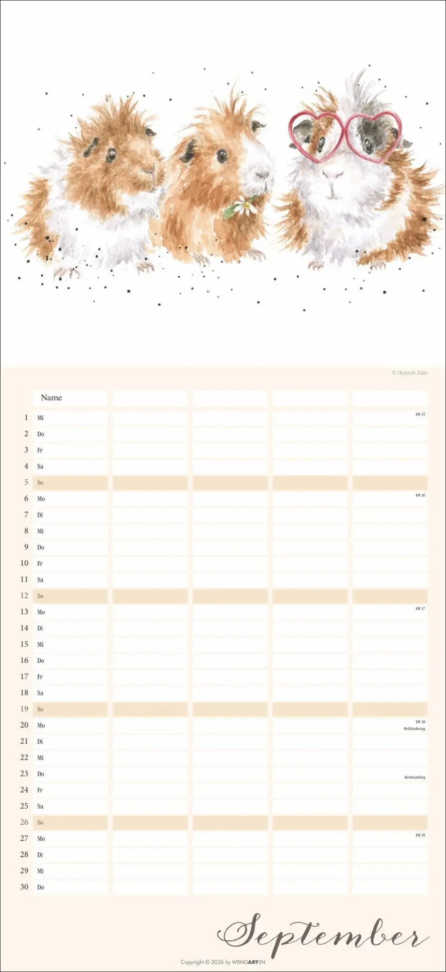 Bild: 9783839904138 | Happy Family Familienplaner 2027 | Hannah Dale | Kalender | 15 S.