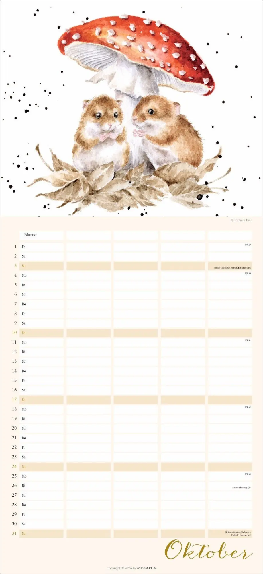 Bild: 9783839904138 | Happy Family Familienplaner 2027 | Hannah Dale | Kalender | 15 S.
