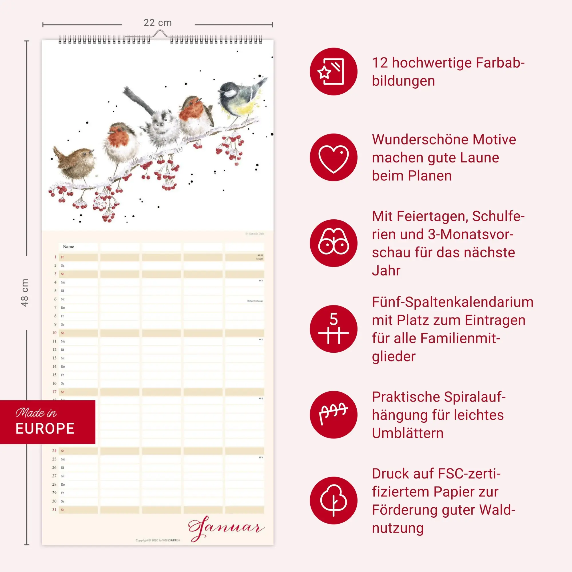 Bild: 9783839904138 | Happy Family Familienplaner 2027 | Hannah Dale | Kalender | 15 S.