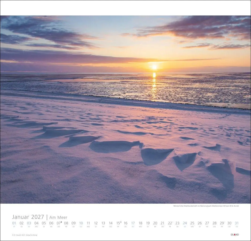 Bild: 9783964024138 | Am Meer Edition Kalender 2027 - Sand, Wind und Wellen | Hans Jessel