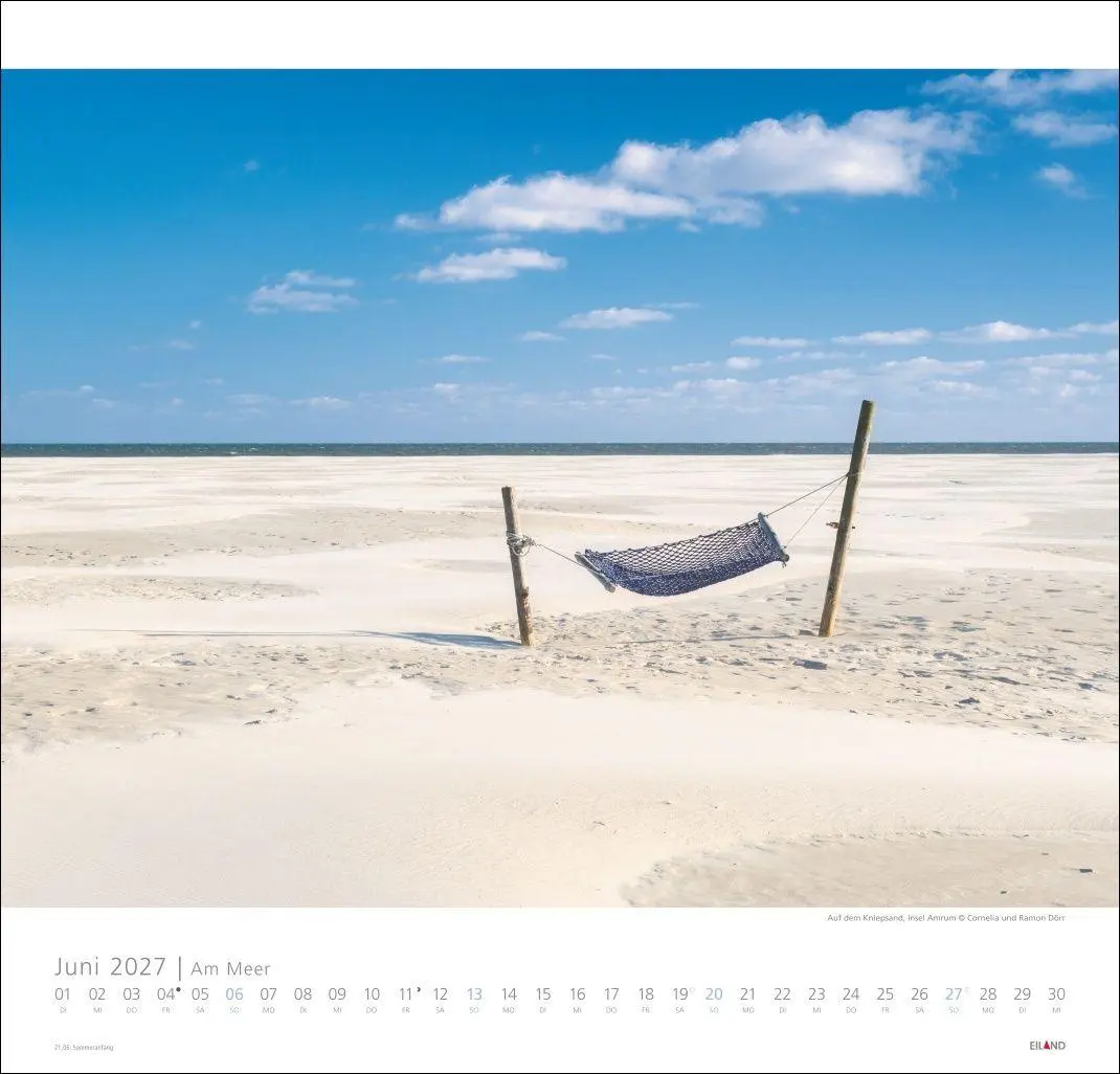 Bild: 9783964024138 | Am Meer Edition Kalender 2027 - Sand, Wind und Wellen | Hans Jessel