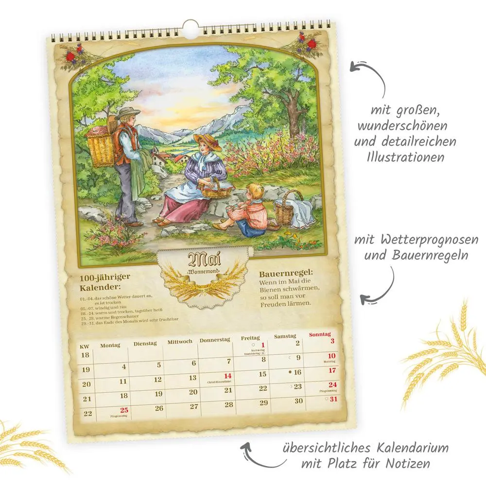 Bild: 9783988024138 | Trötsch Großbildkalender Bauernkalender 2026 mit Wetterprognosen...