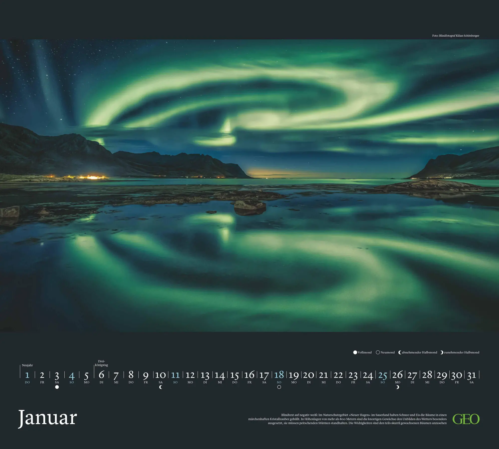 Bild: 4069095004238 | GEO Im Licht des Nordens 2026 - Wand-Kalender - Reise-Kalender -...