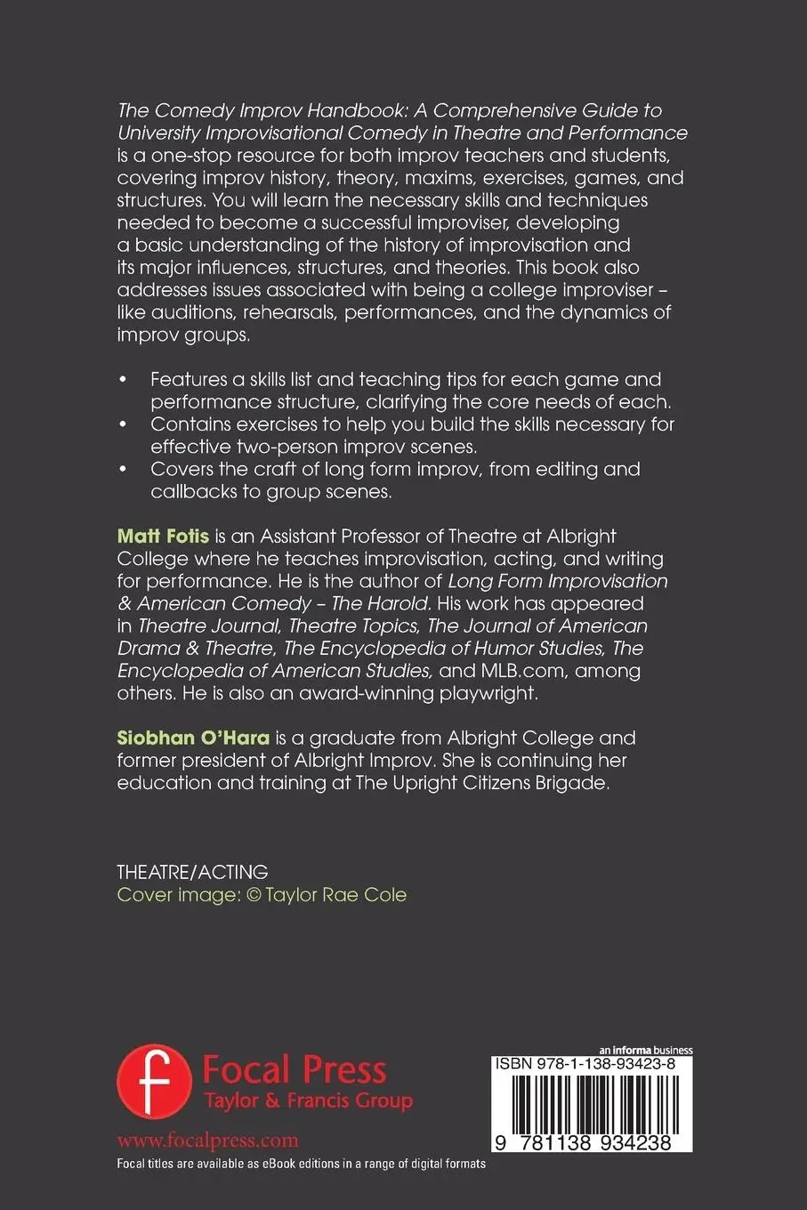 Rückseite: 9781138934238 | The Comedy Improv Handbook | Matt Fotis (u. a.) | Taschenbuch | 2015